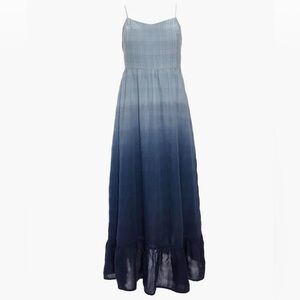 Madewell Dip-Dye Cami Pintuck Ruffle Dress - Dustypool Bengaliindigo